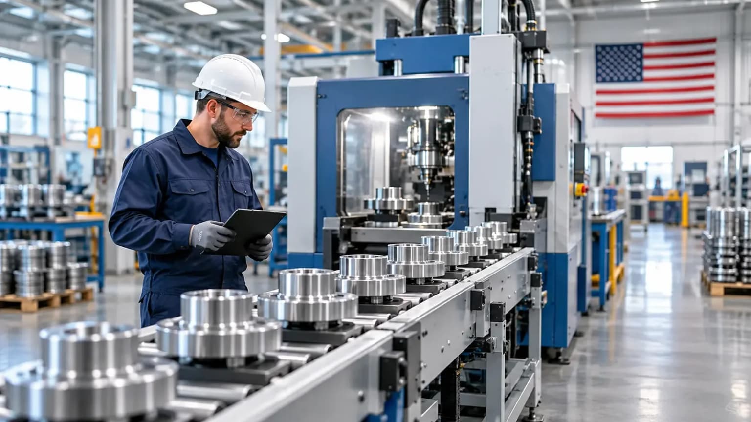 American factory output rises